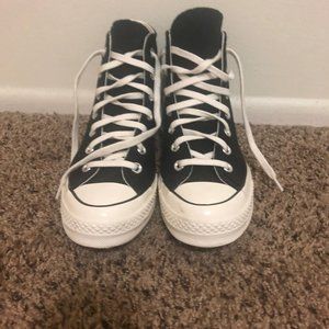 Converse Chuck 70 black high tops, size womens 7